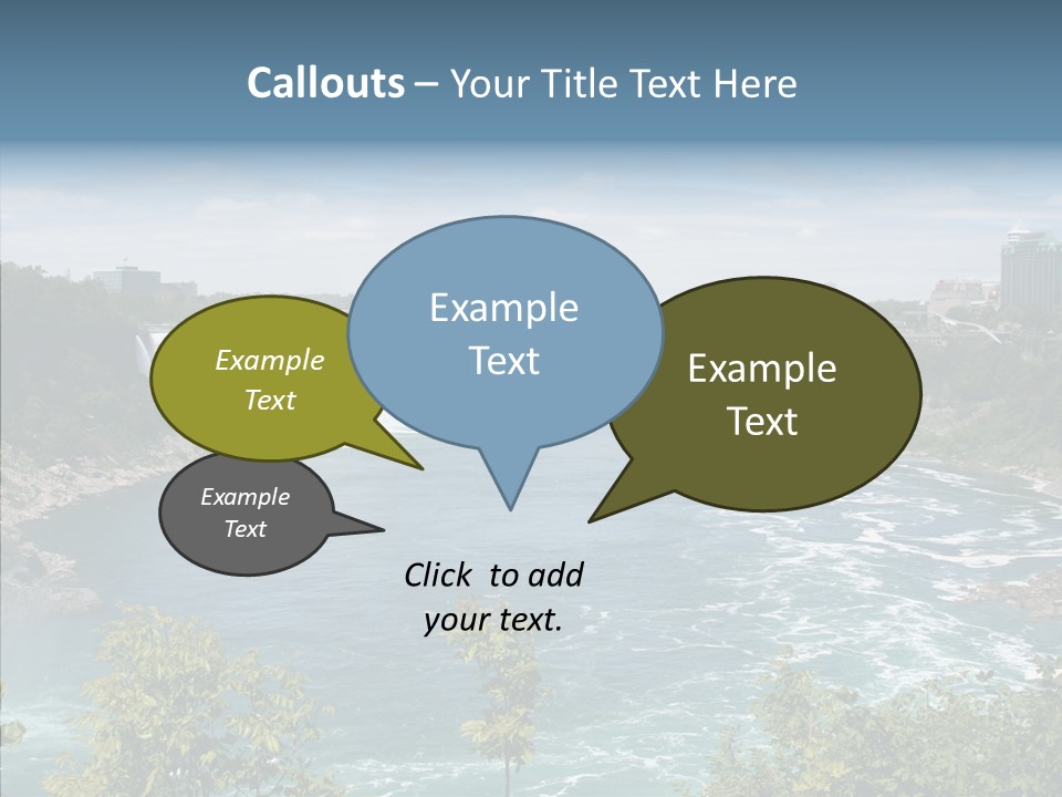 Mist Waterfall Travel PowerPoint Template