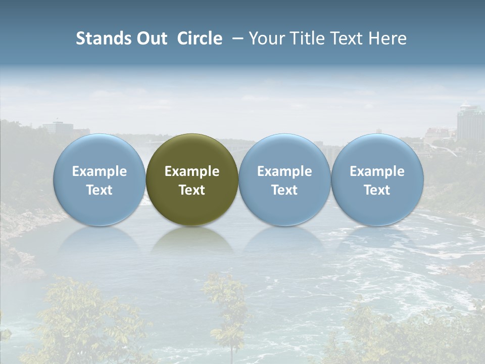 Mist Waterfall Travel PowerPoint Template