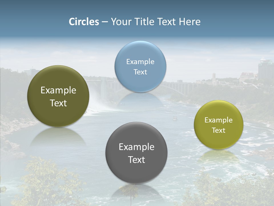 Mist Waterfall Travel PowerPoint Template