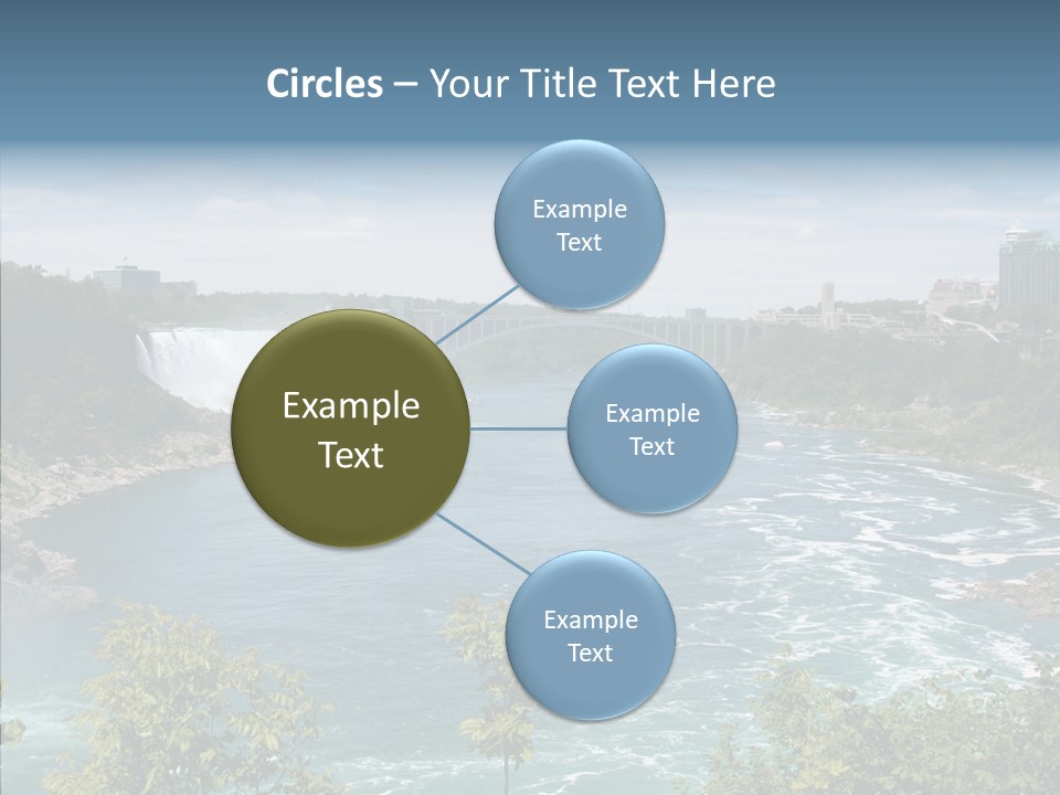 Mist Waterfall Travel PowerPoint Template