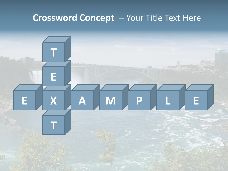 Mist Waterfall Travel PowerPoint Template