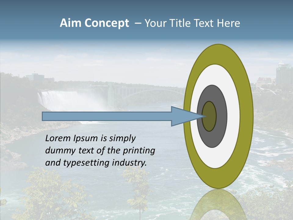 Mist Waterfall Travel PowerPoint Template