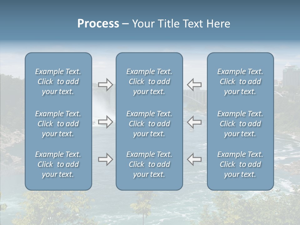 Mist Waterfall Travel PowerPoint Template