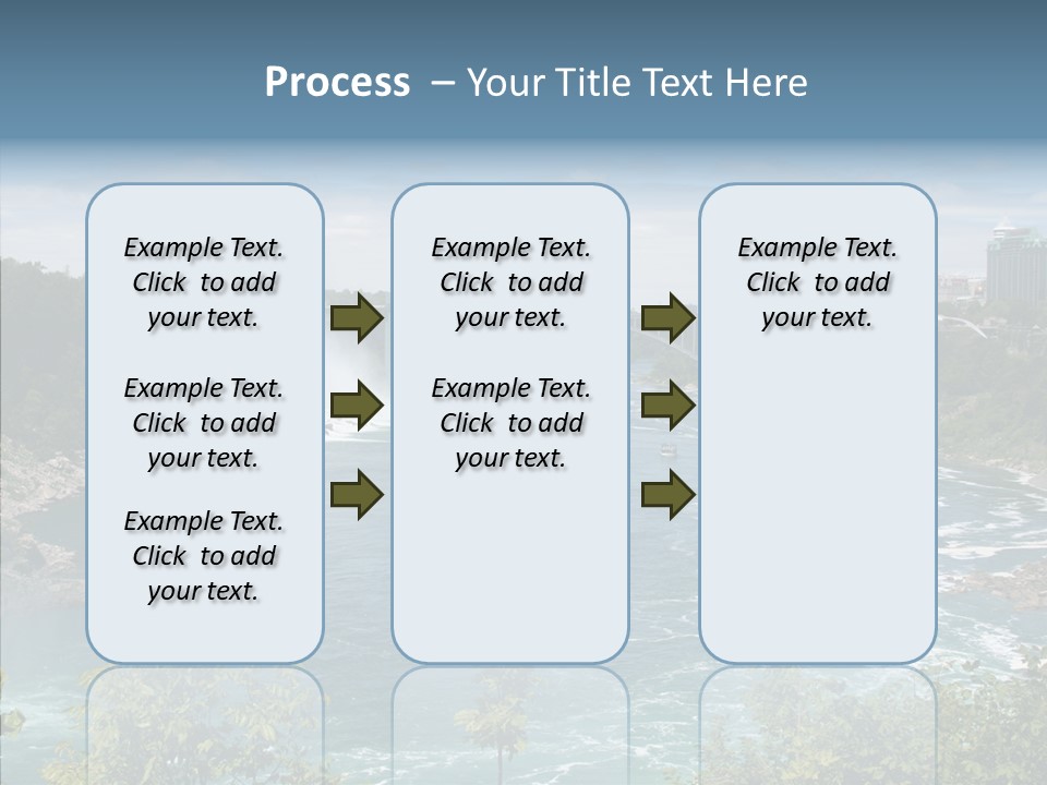 Mist Waterfall Travel PowerPoint Template