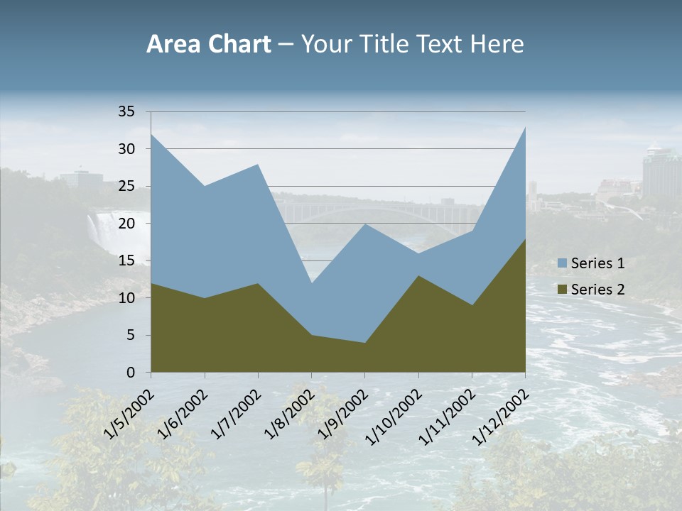 Mist Waterfall Travel PowerPoint Template