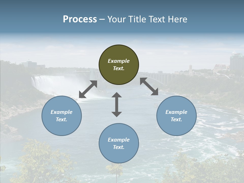 Mist Waterfall Travel PowerPoint Template