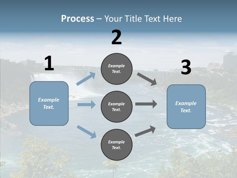 Mist Waterfall Travel PowerPoint Template