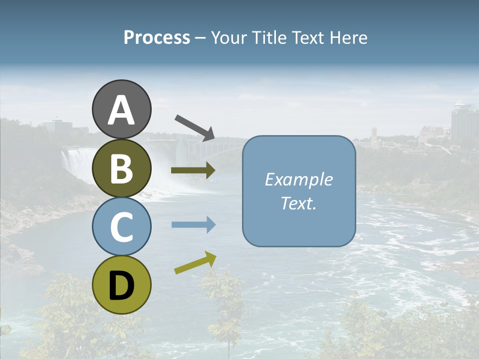 Mist Waterfall Travel PowerPoint Template