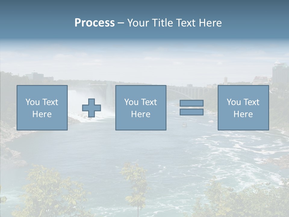 Mist Waterfall Travel PowerPoint Template