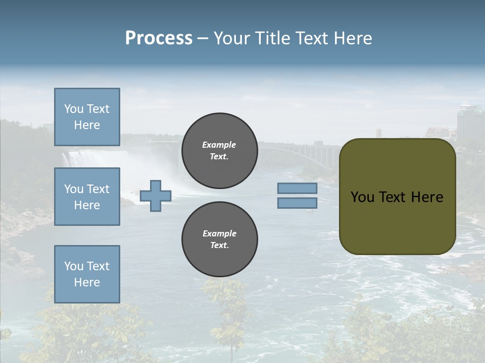 Mist Waterfall Travel PowerPoint Template