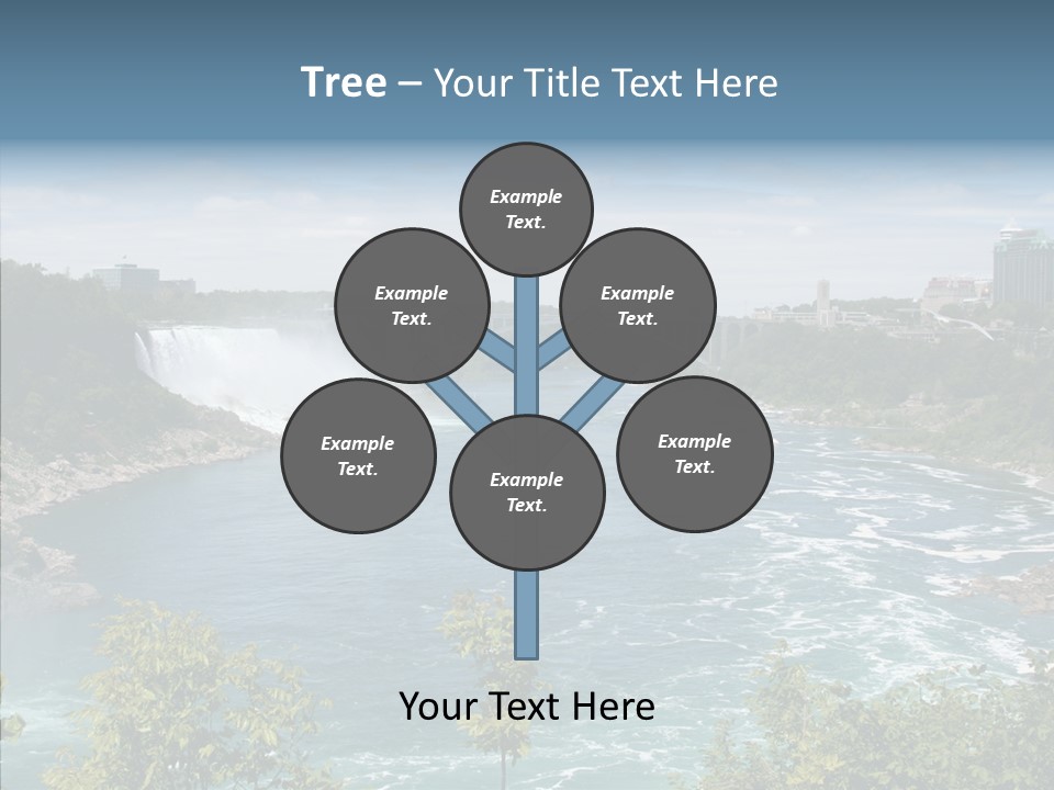 Mist Waterfall Travel PowerPoint Template