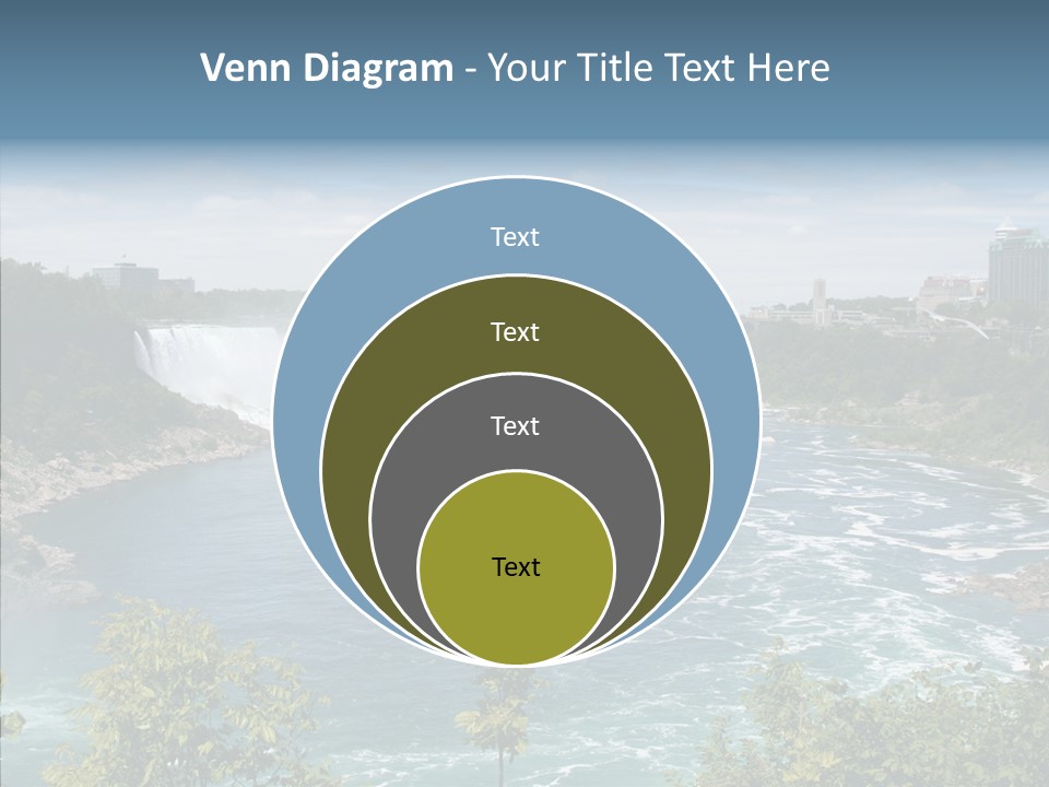 Mist Waterfall Travel PowerPoint Template