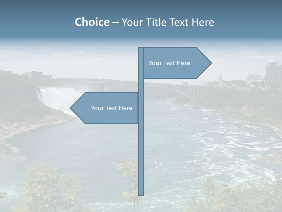 Mist Waterfall Travel PowerPoint Template