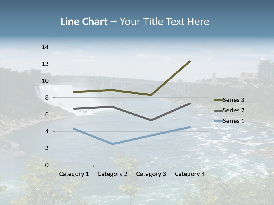 Mist Waterfall Travel PowerPoint Template