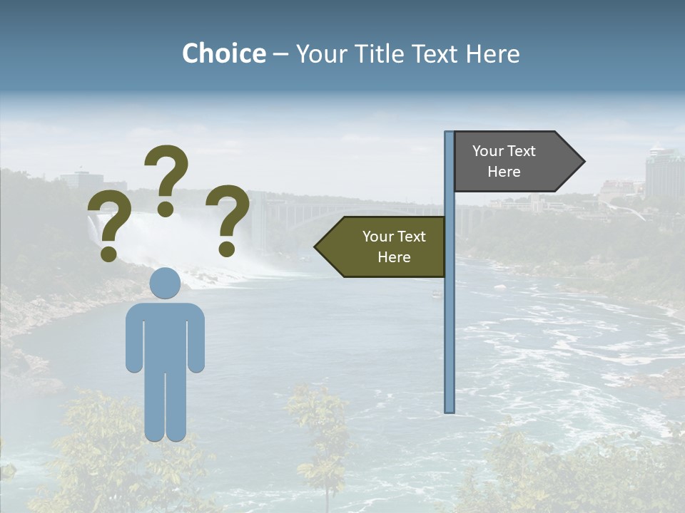 Mist Waterfall Travel PowerPoint Template