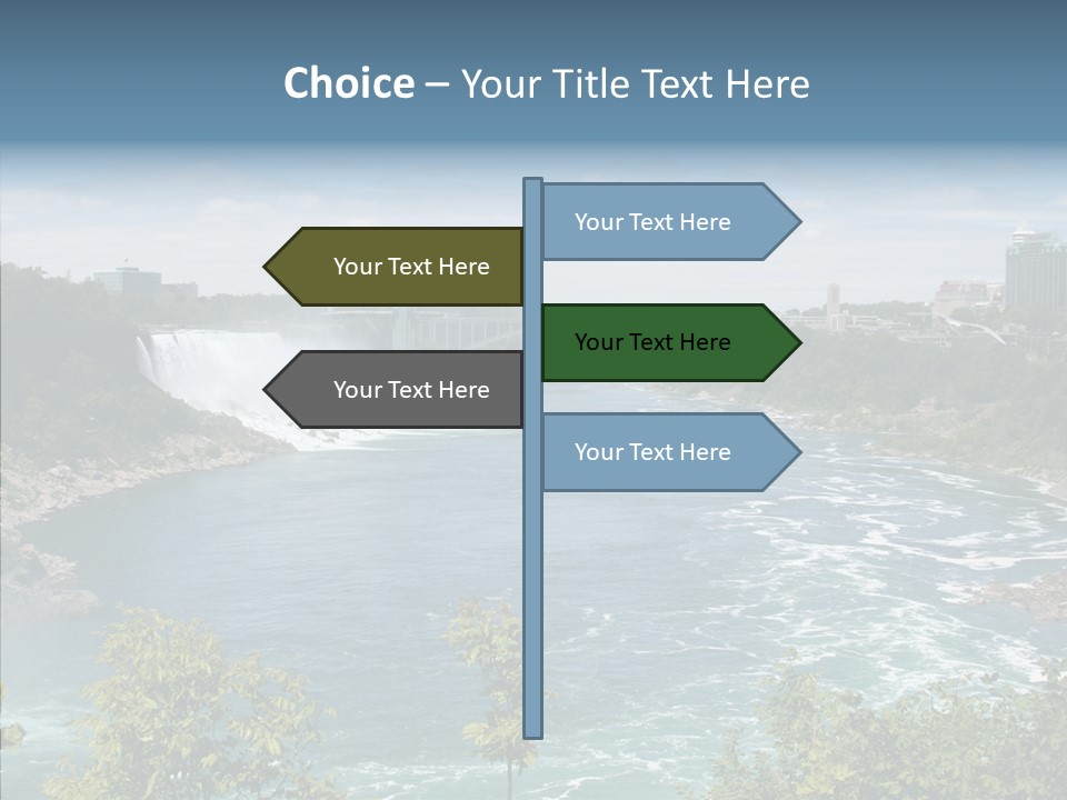 Mist Waterfall Travel PowerPoint Template