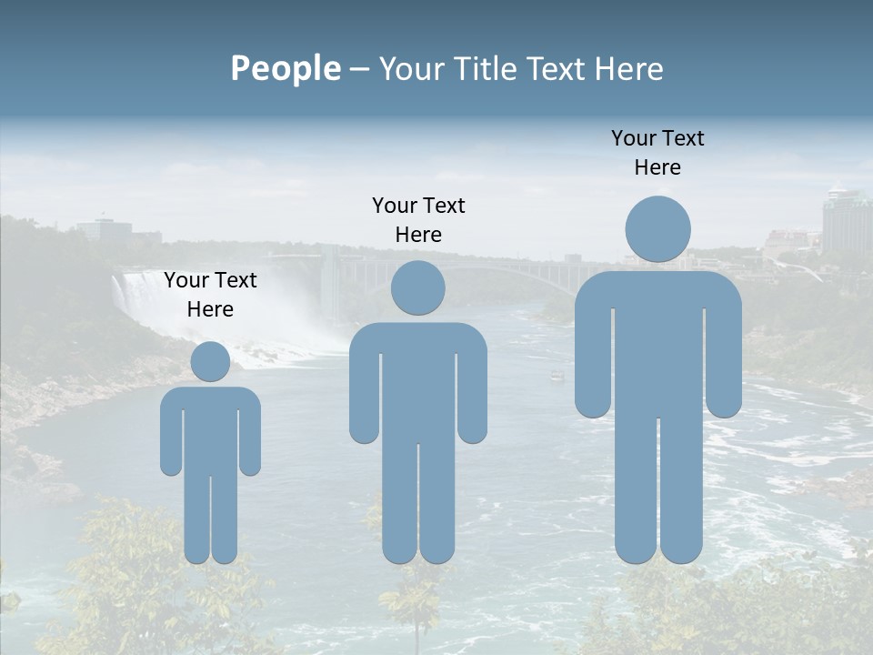 Mist Waterfall Travel PowerPoint Template