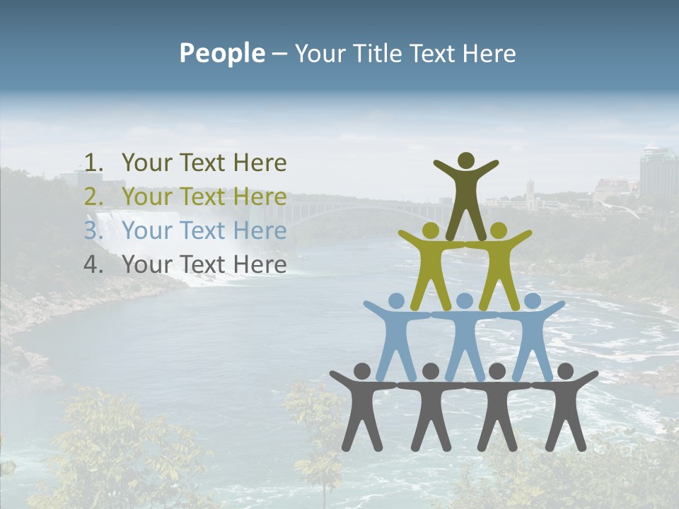 Mist Waterfall Travel PowerPoint Template