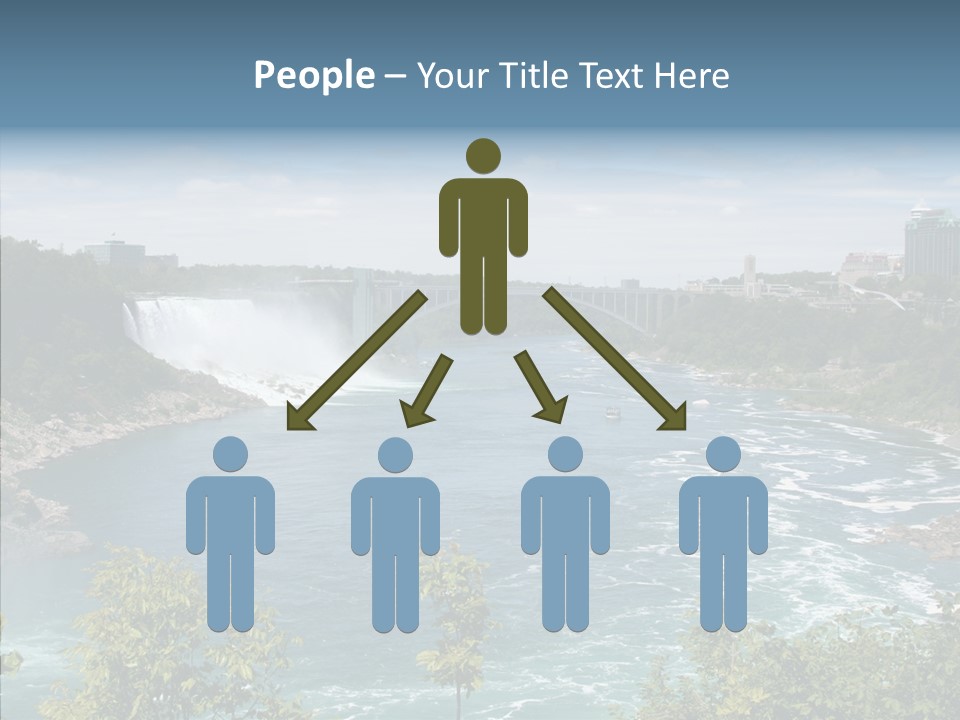 Mist Waterfall Travel PowerPoint Template