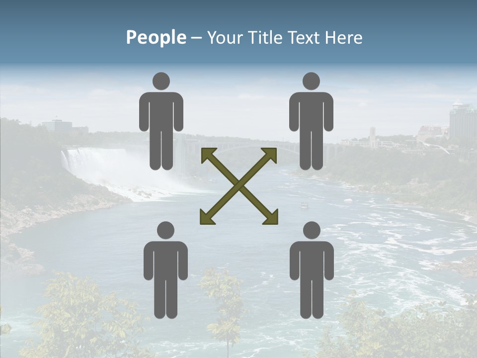 Mist Waterfall Travel PowerPoint Template