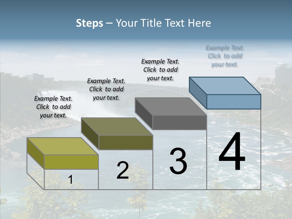 Mist Waterfall Travel PowerPoint Template