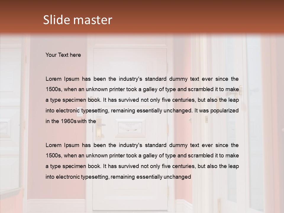Wide Door Way PowerPoint Template