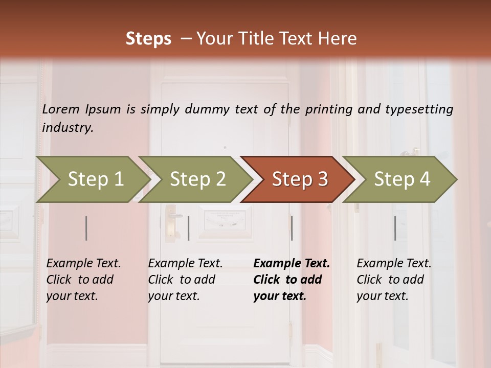 Wide Door Way PowerPoint Template