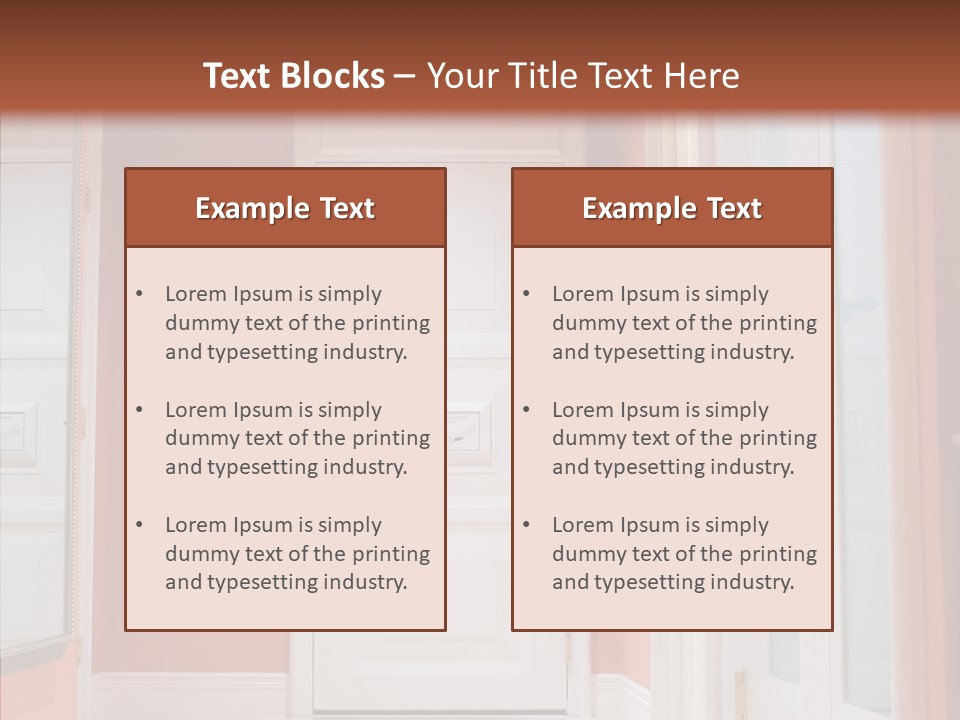 Wide Door Way PowerPoint Template