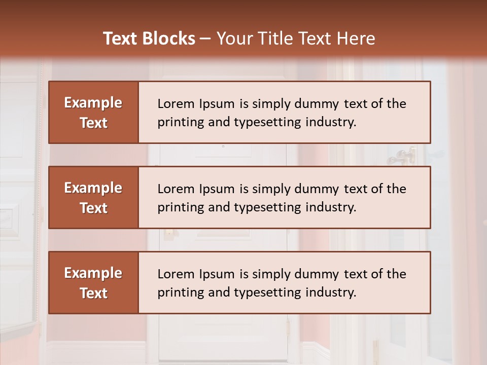 Wide Door Way PowerPoint Template