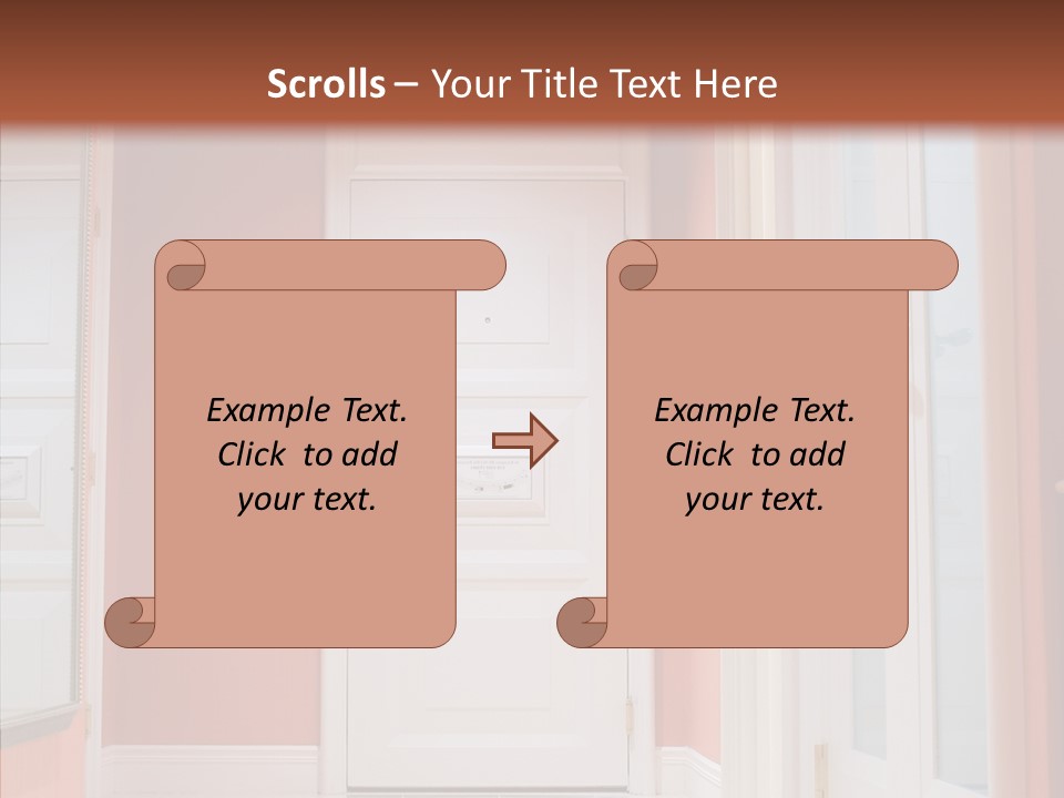 Wide Door Way PowerPoint Template