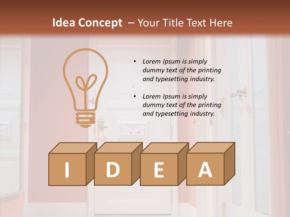 Wide Door Way PowerPoint Template
