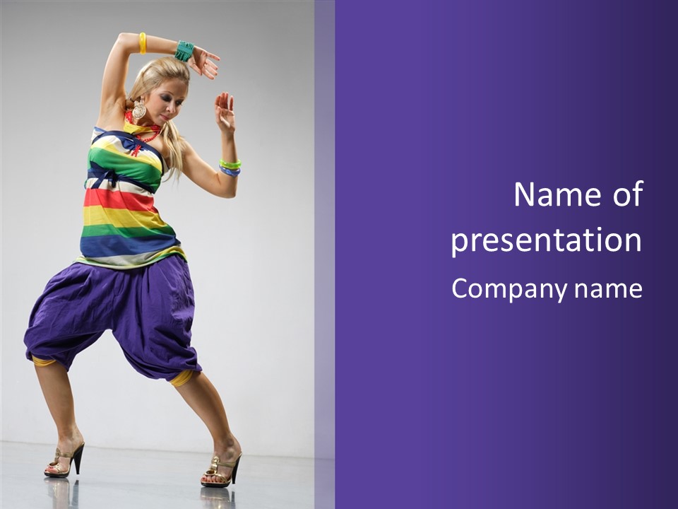 Dancing Rastafarian Clothing PowerPoint Template