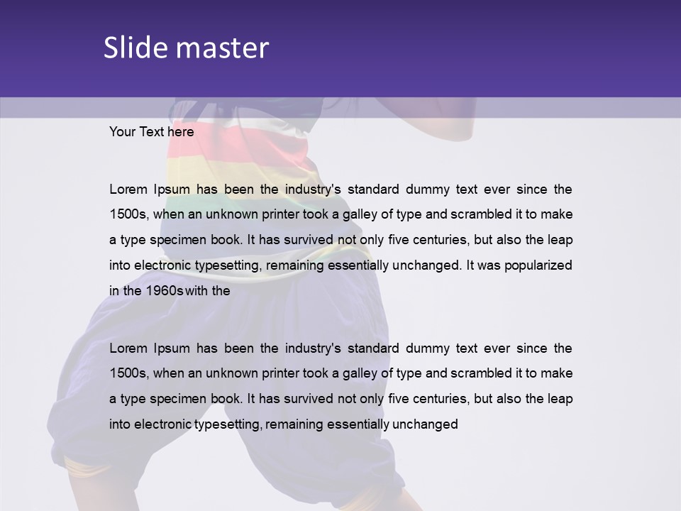 Dancing Rastafarian Clothing PowerPoint Template