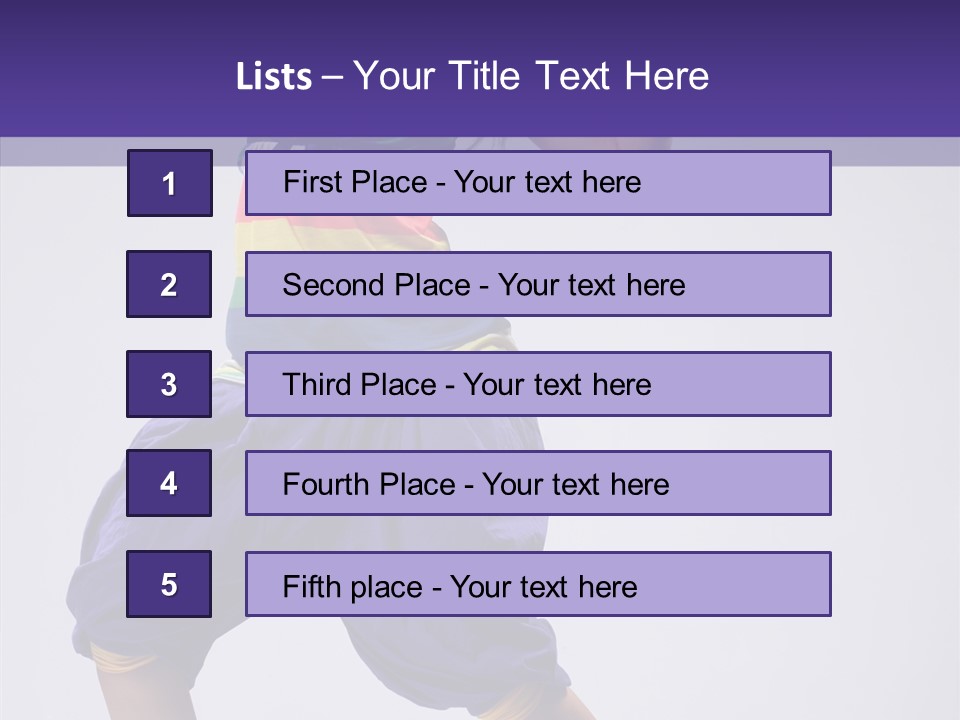 Dancing Rastafarian Clothing PowerPoint Template