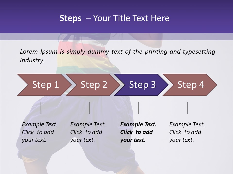 Dancing Rastafarian Clothing PowerPoint Template
