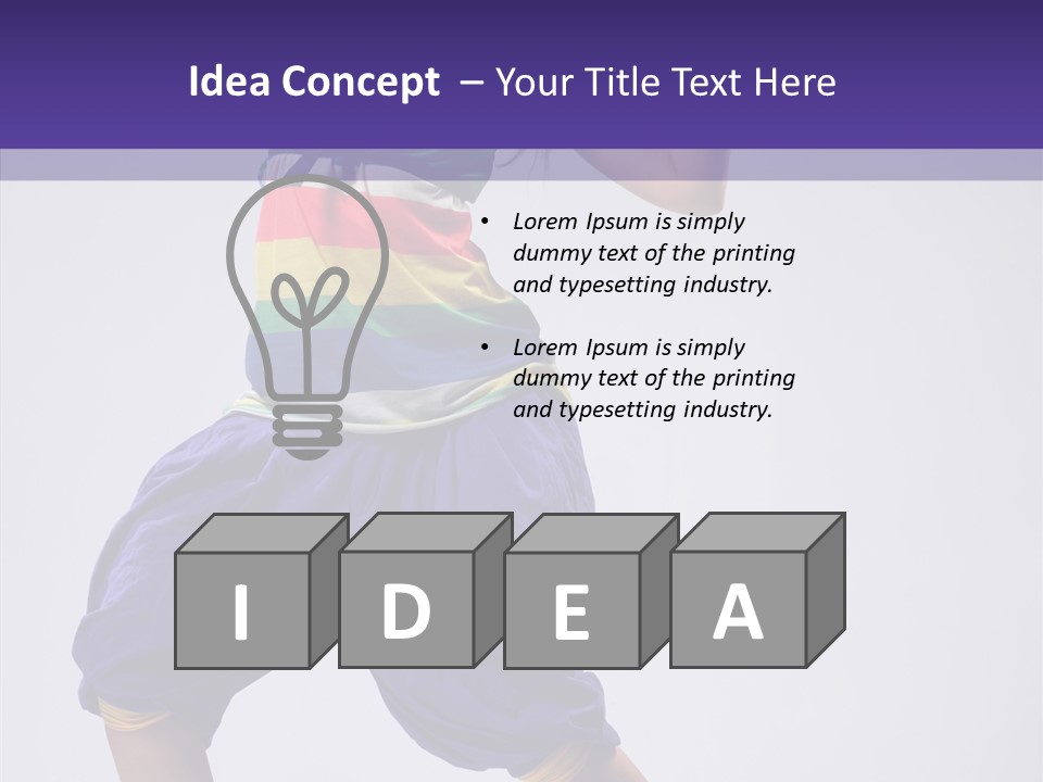 Dancing Rastafarian Clothing PowerPoint Template