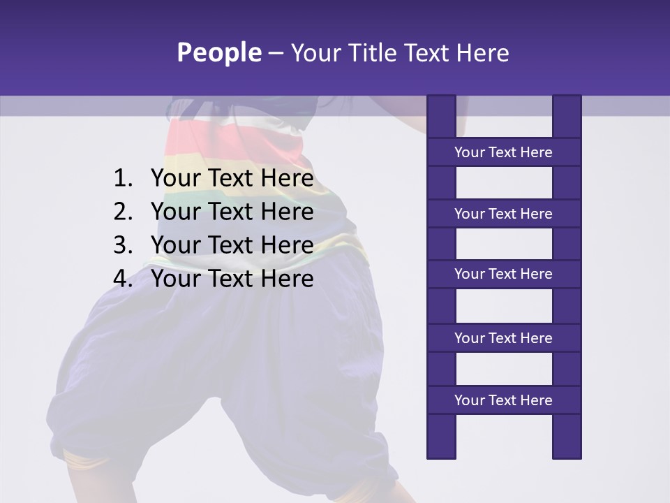 Dancing Rastafarian Clothing PowerPoint Template