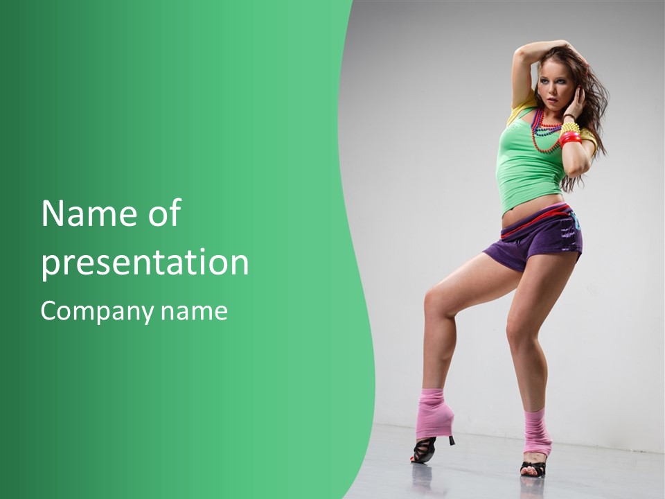 Style Women Aerobics PowerPoint Template