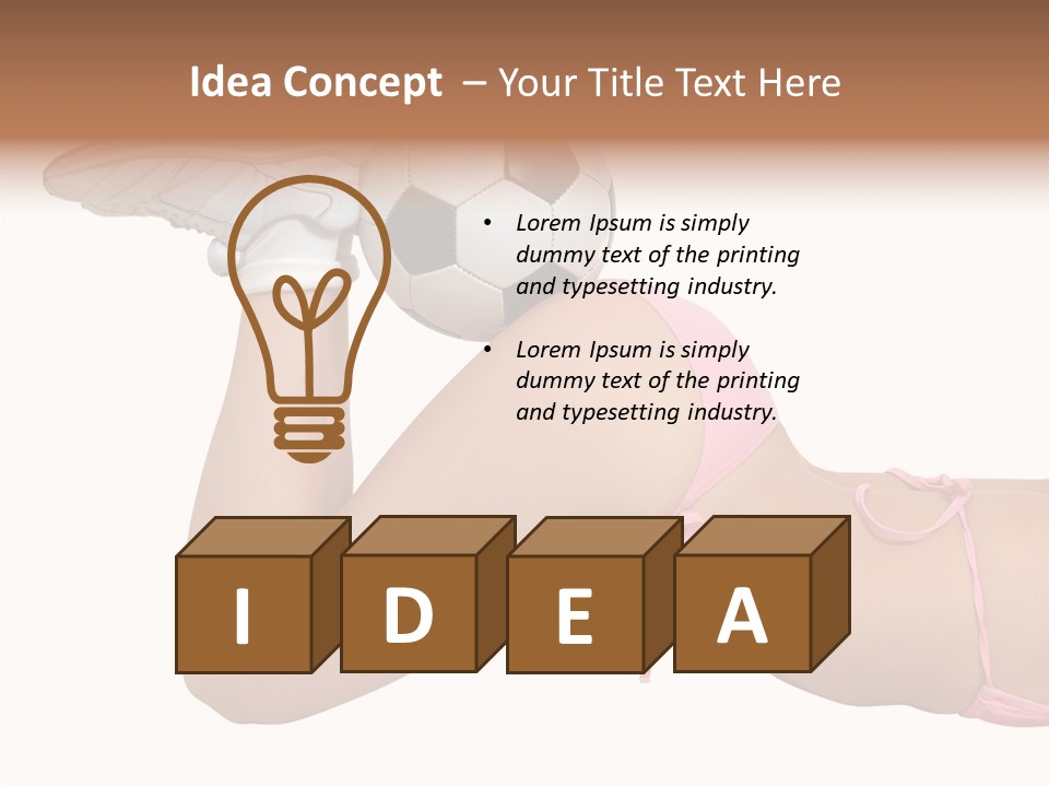 Butt Fit Soccer PowerPoint Template