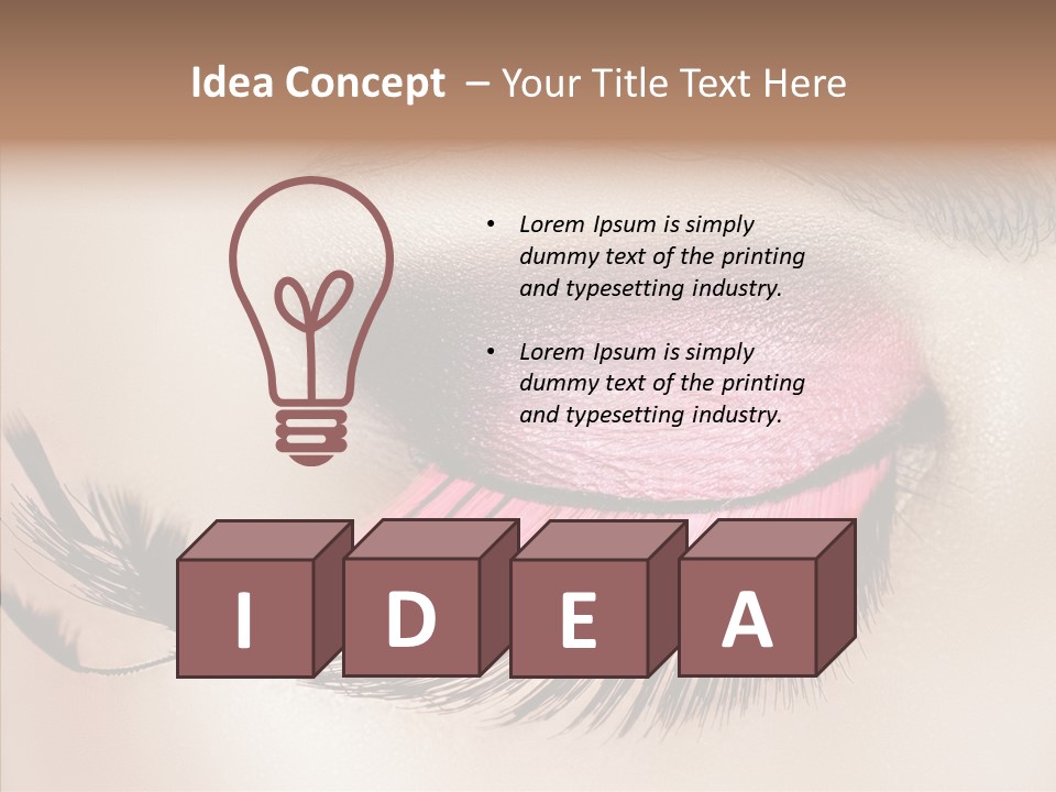 Eyeshadow Lid Beauty PowerPoint Template