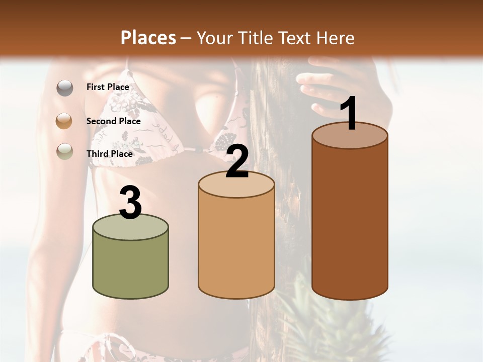 Pretty Pineapple Blond PowerPoint Template