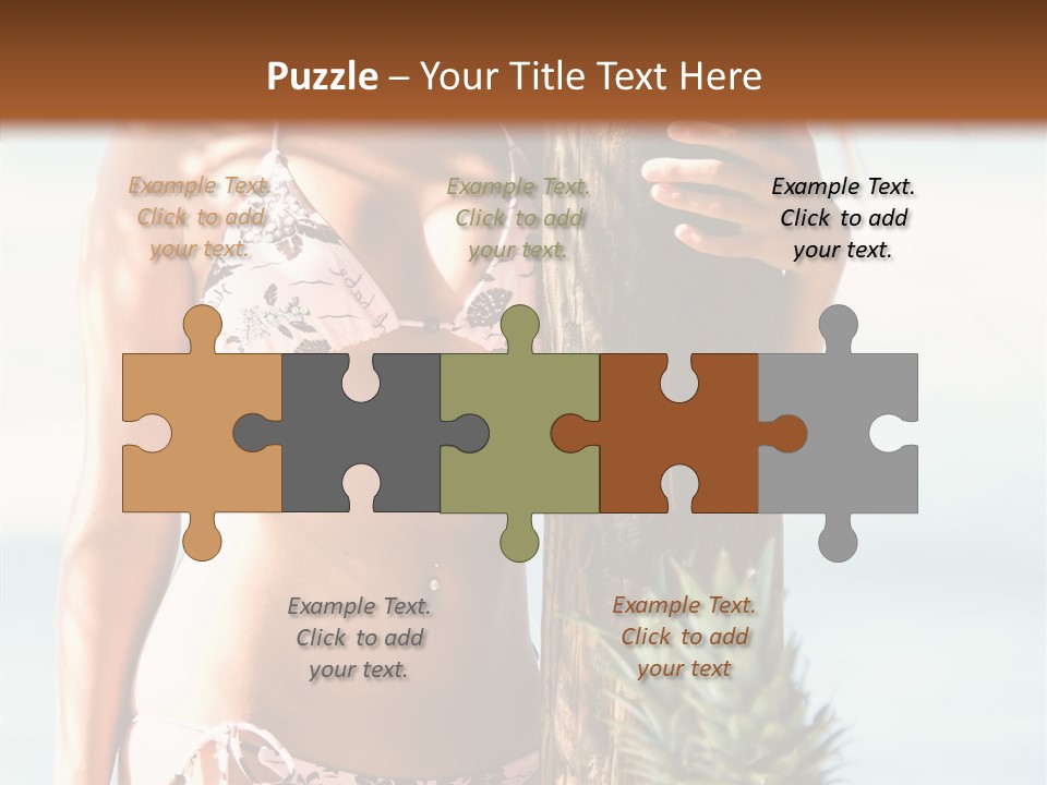 Pretty Pineapple Blond PowerPoint Template