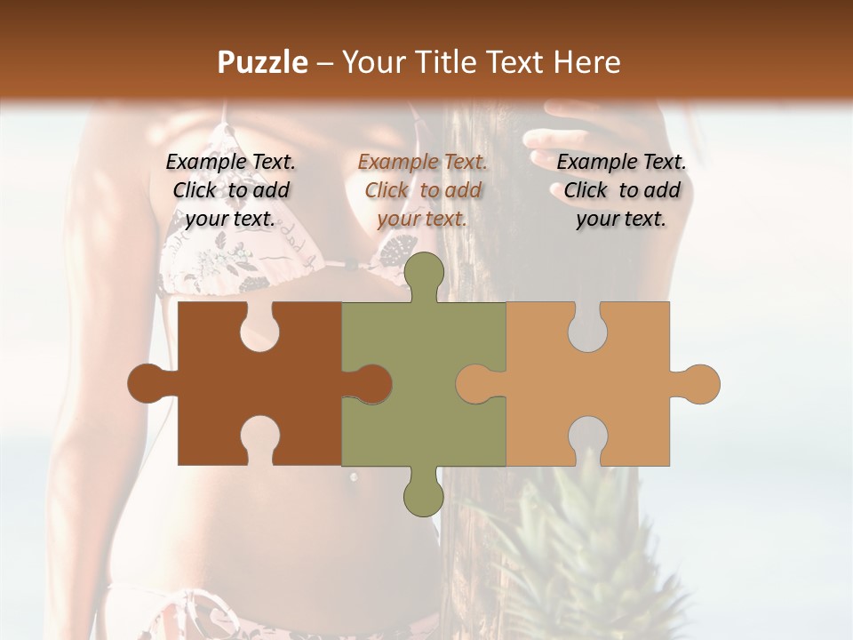 Pretty Pineapple Blond PowerPoint Template