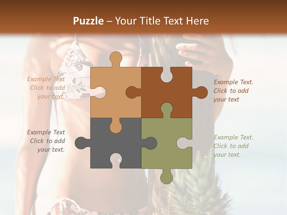Pretty Pineapple Blond PowerPoint Template