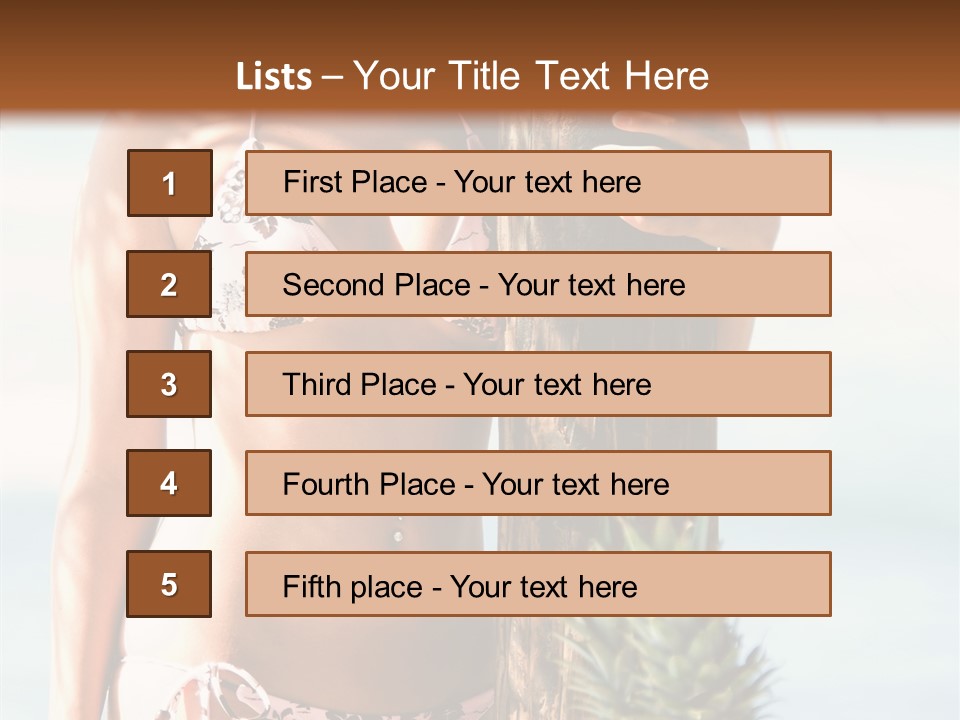 Pretty Pineapple Blond PowerPoint Template