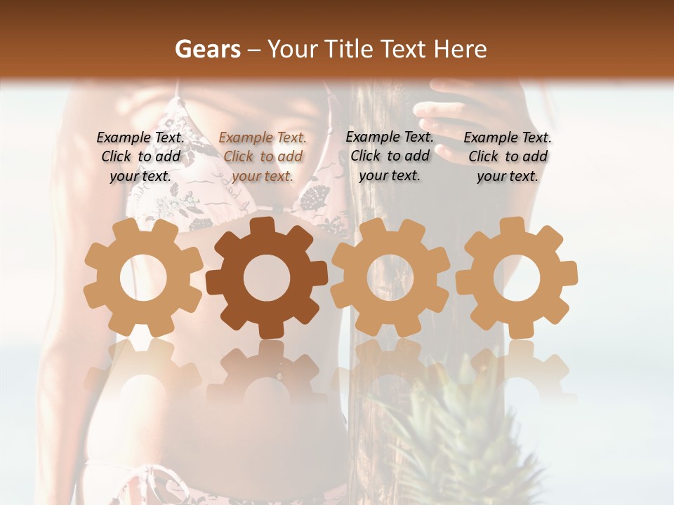 Pretty Pineapple Blond PowerPoint Template