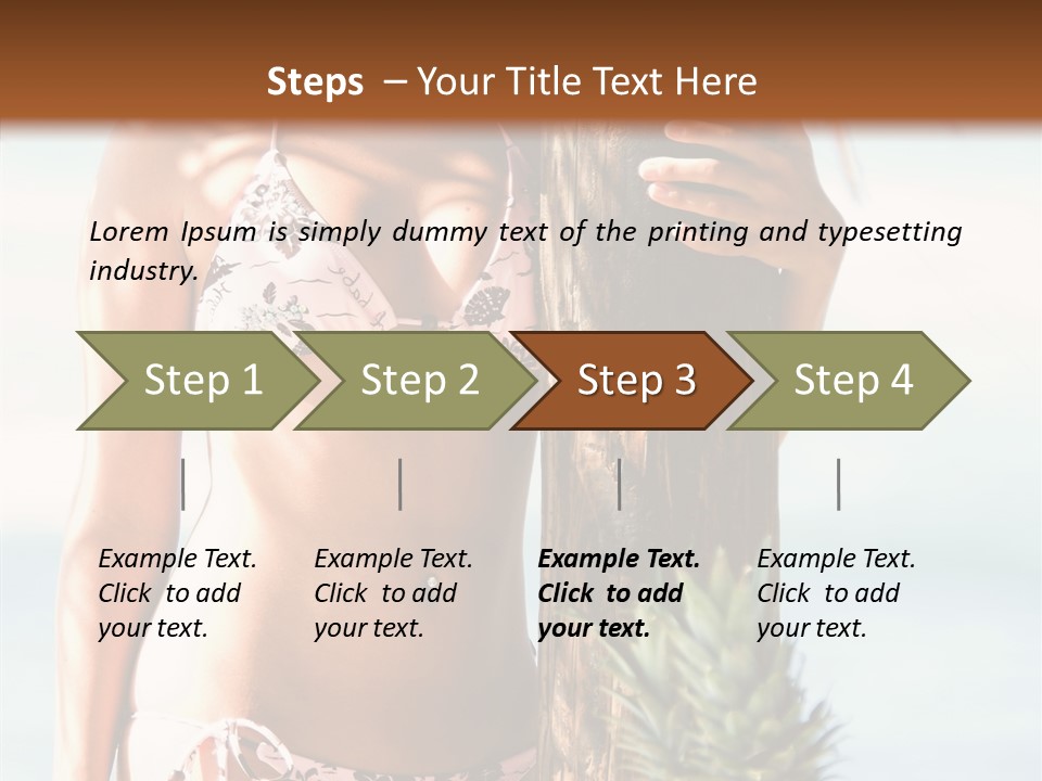 Pretty Pineapple Blond PowerPoint Template