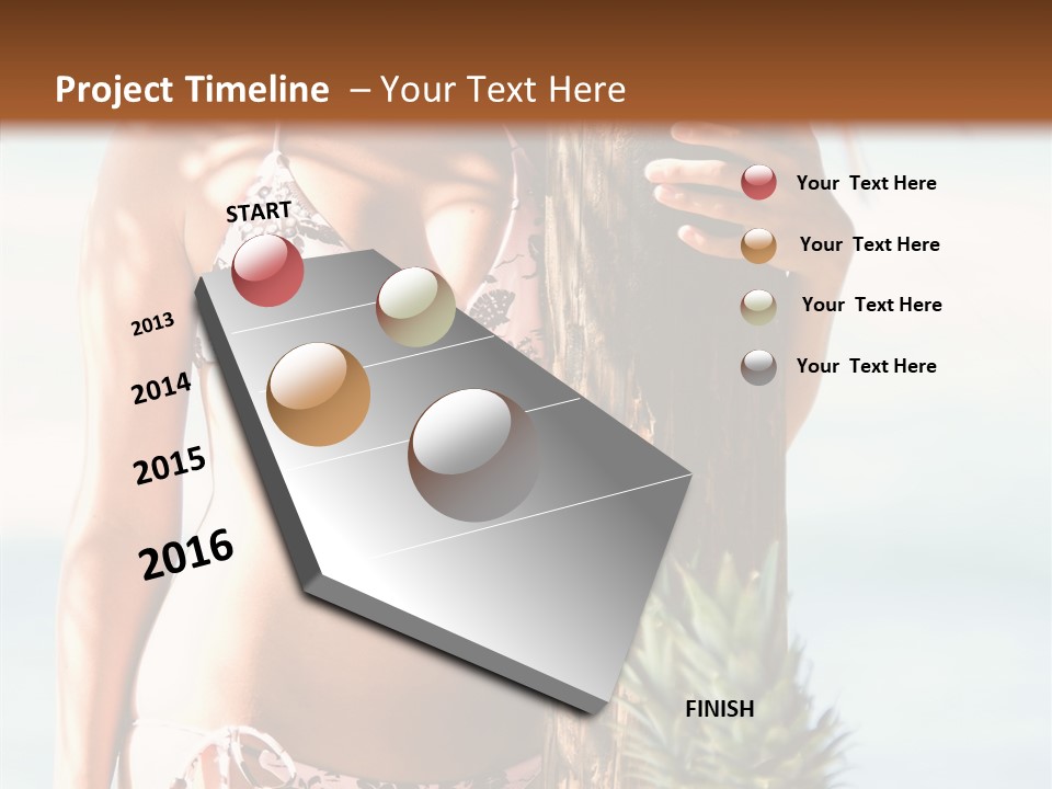 Pretty Pineapple Blond PowerPoint Template