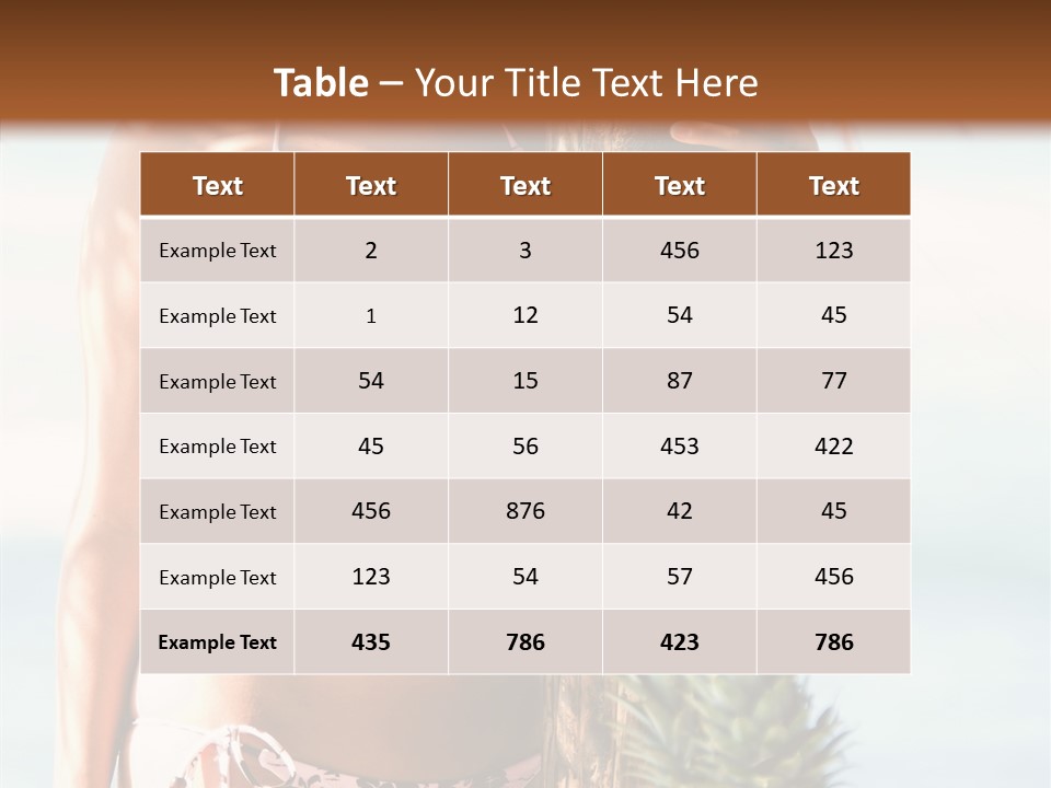 Pretty Pineapple Blond PowerPoint Template