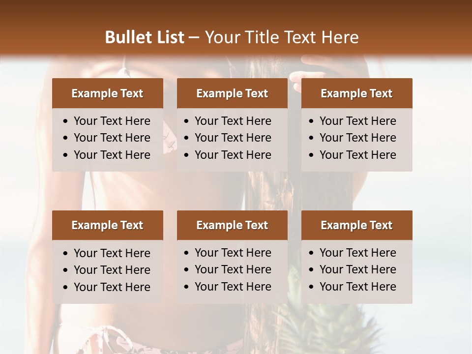 Pretty Pineapple Blond PowerPoint Template